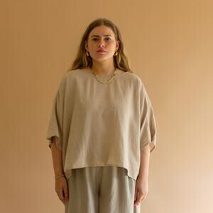 Womens flowy boho everyday linen like